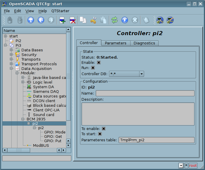 Configuration tab of the controller object. (83 Kb)