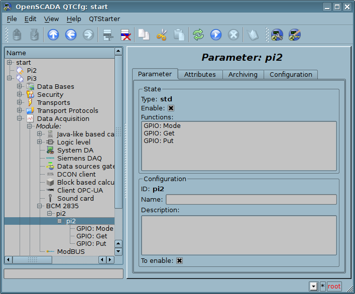 Parameter's object configuration tab. (80 Kb)