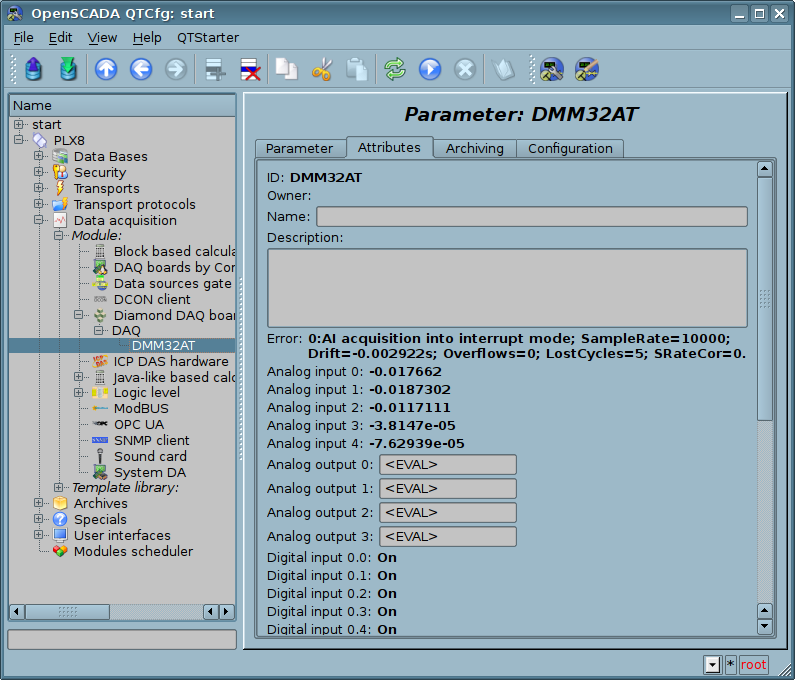 Tab "Attributes" of a parameter-board. (126 Kb)