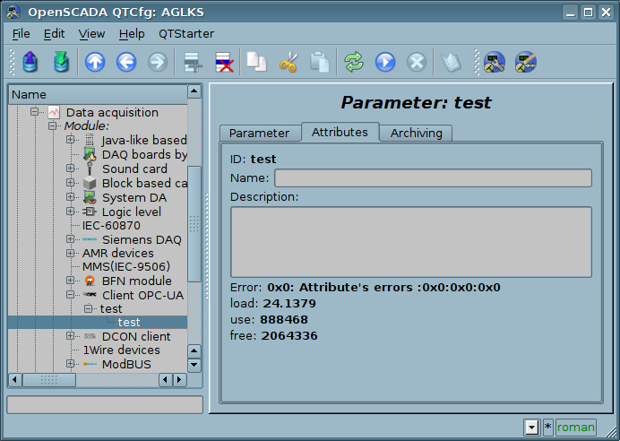 The parameter's attributes tab. (72 Кб)
