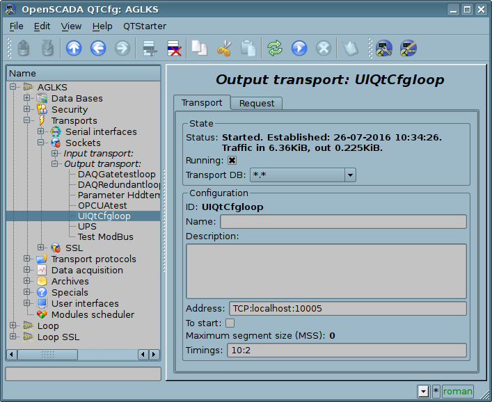 Tab "Transport" of the page of outgoing transport of module of subsystem "Transports". (89 )