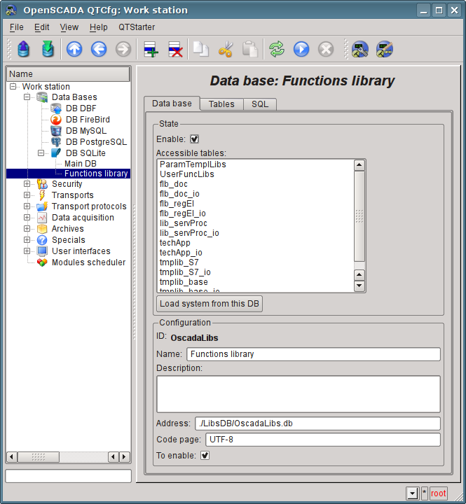 Object DB "SQLite" of library OpenSCADA. (96 )