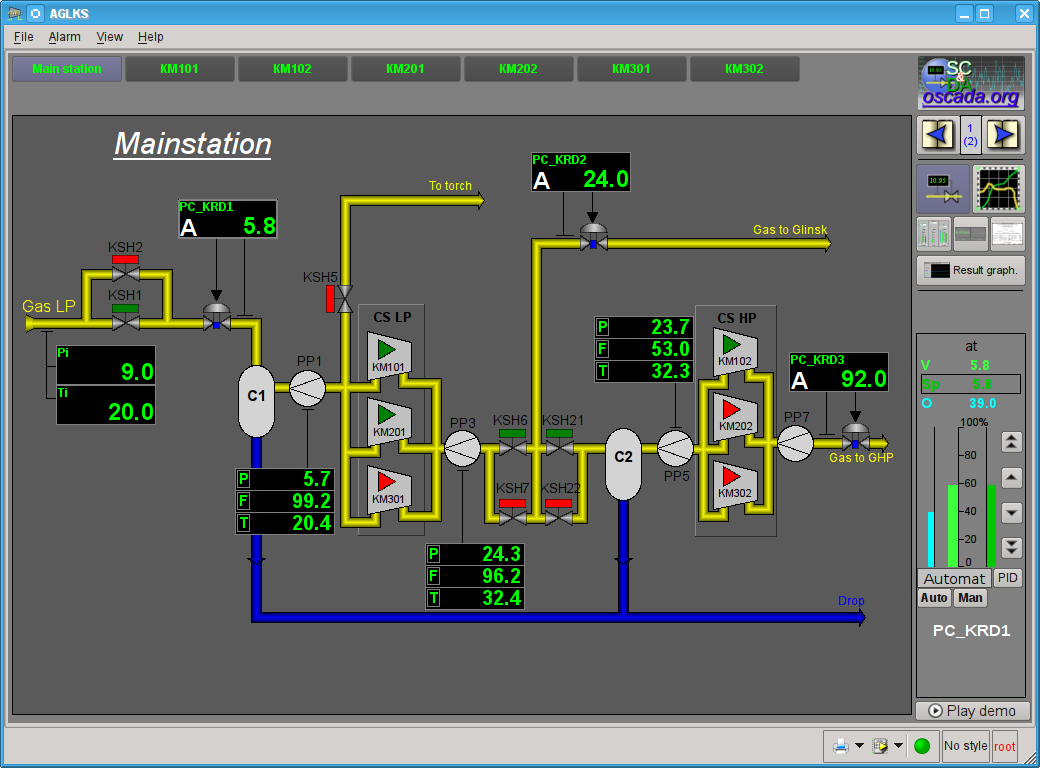 Window of the user interface of the "AGLKS" project. (105 Kb)