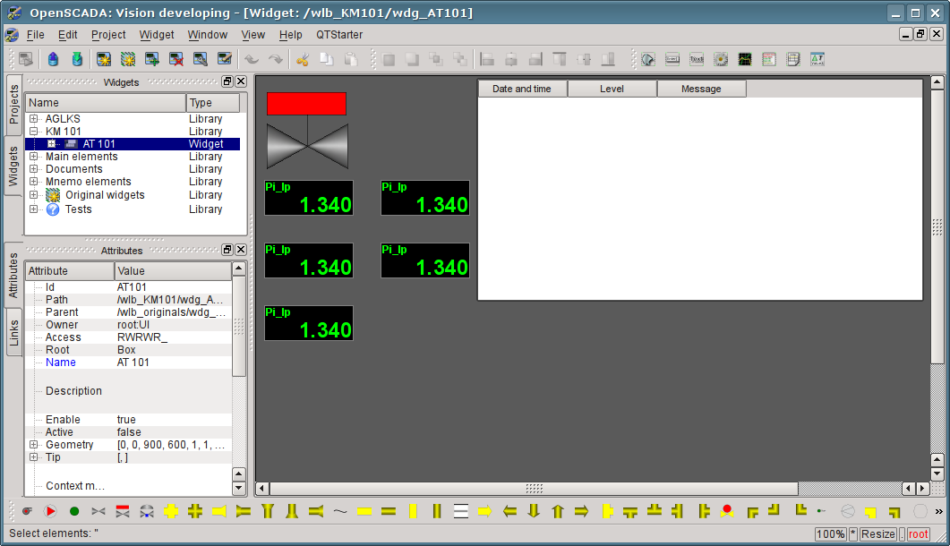 The view of the new frame and set attributes for the mnemonic scheme. (104 Kb)