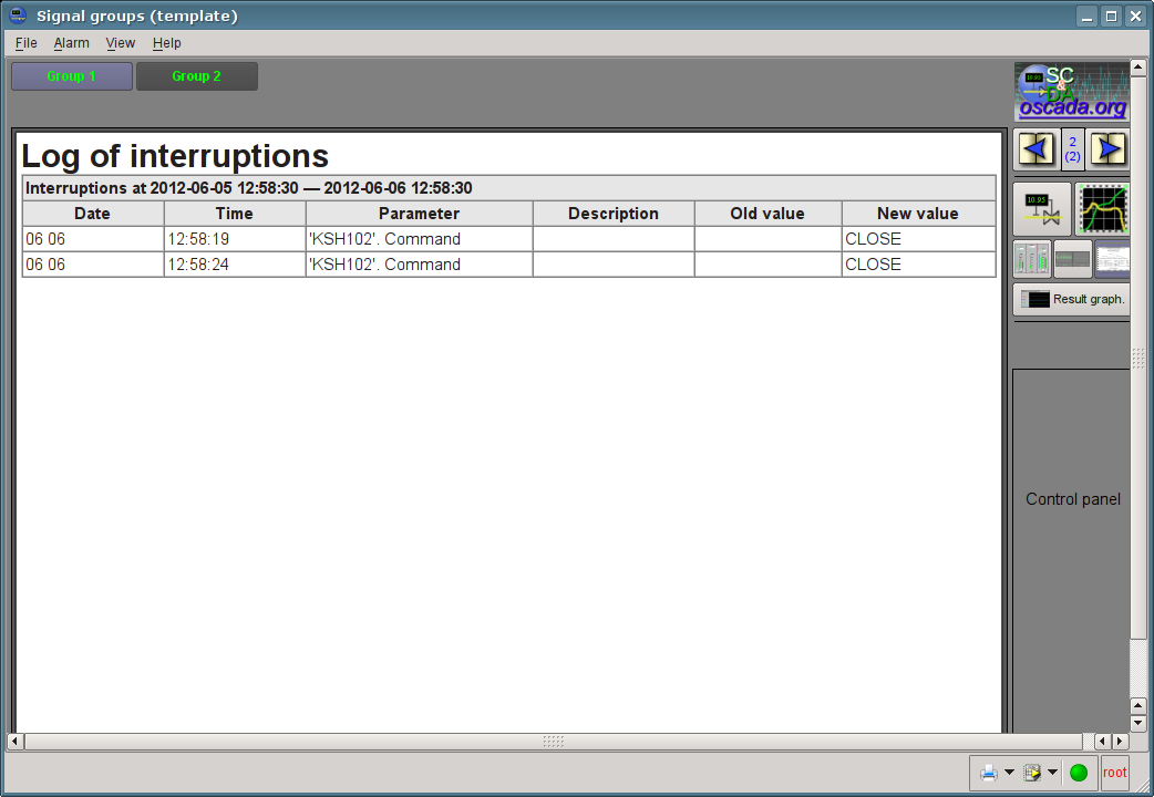 The operator interruptions protocol. (70 Kb)