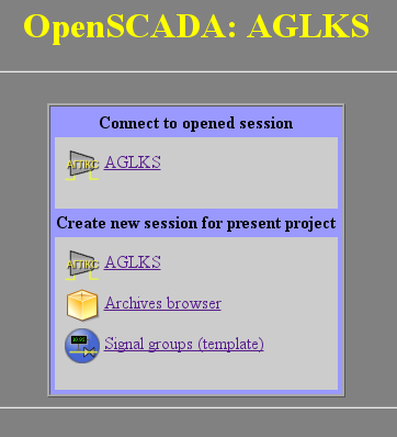 Connection or the creation of a new session of the project's execution of the VCA. (23 Kb)