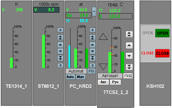 "Element cadr" widget in the runtime mode. (38 Kb)