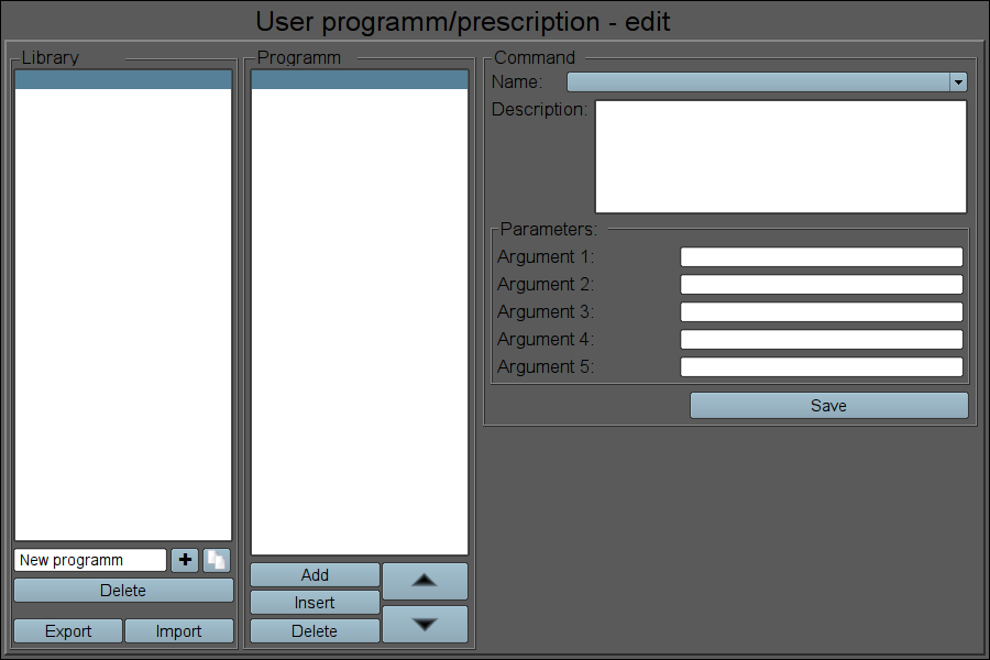 The "Prescription: editing" frame in the development mode. (32 Kb)